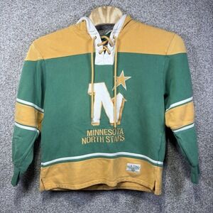 Minnesota North Stars Hoodie Mens Medium Green NHL Hockey Old Time Hockey